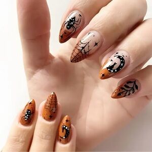 24-Piece Halloween French Tip Press-On Nails